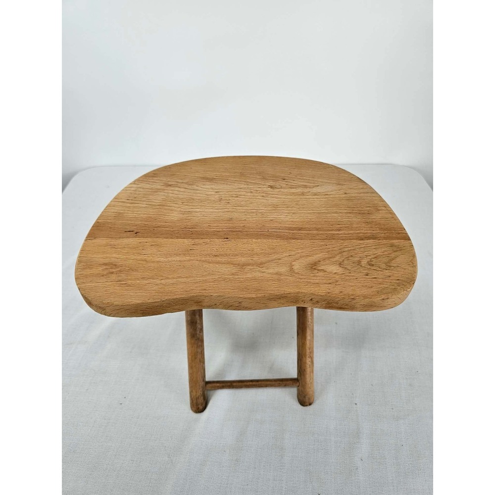 Nevco Vintage Wooden Folding Stool Yugoslavia Kidney Shape Fold n Carry Stoc MCM